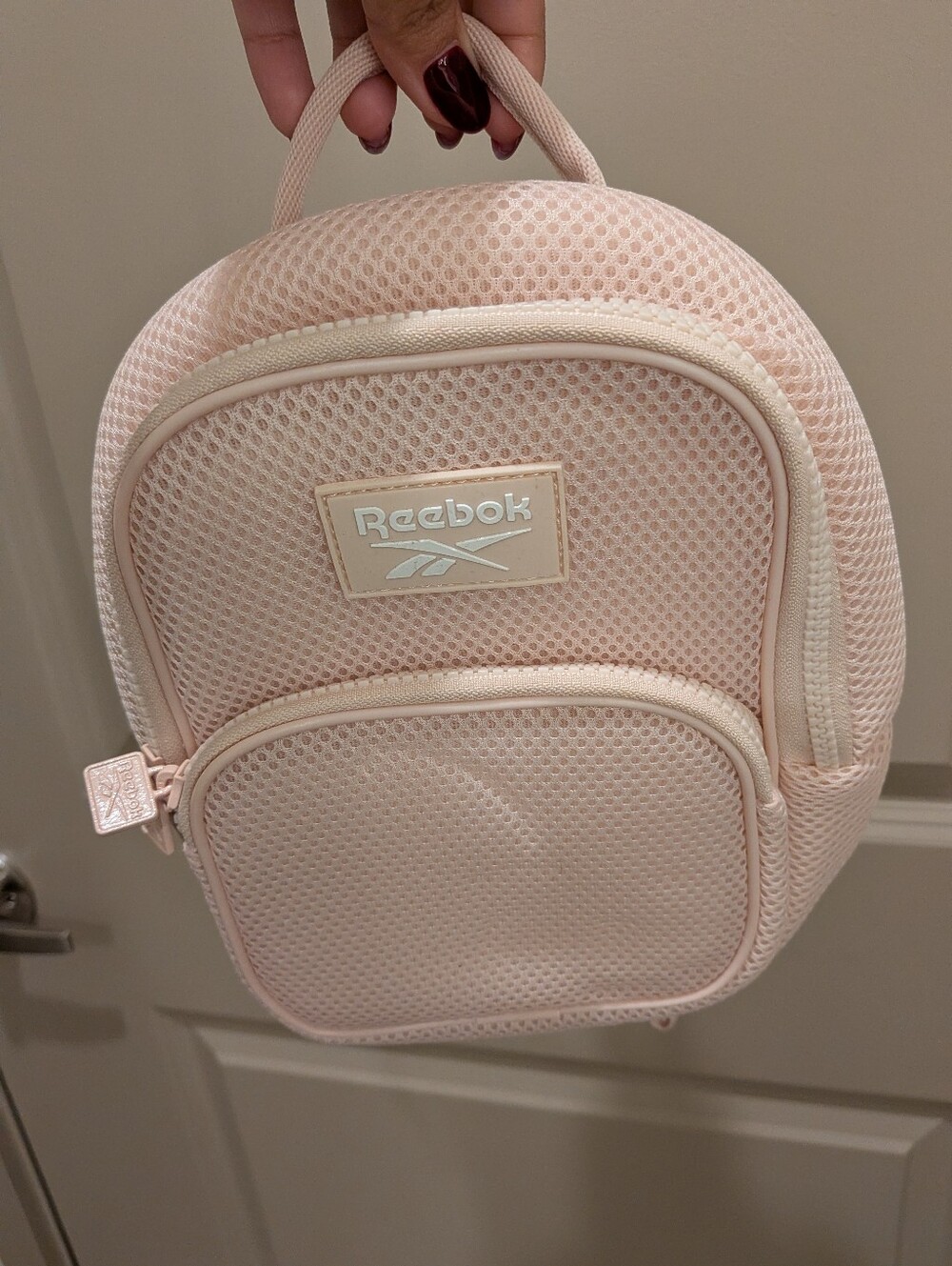 Pink/Cream Reebok Mesh Backpack